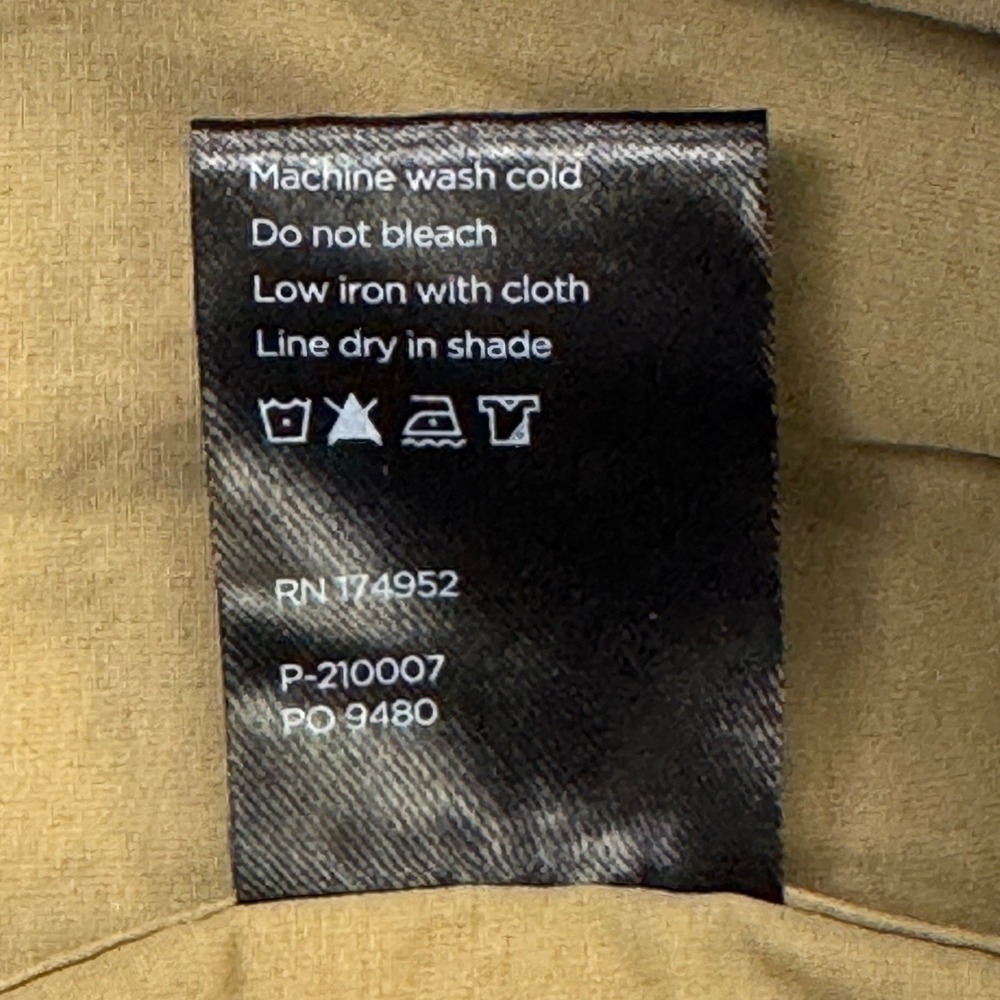Proof Huckberry Field‎ Shirt Mens M Tan Nylon Snap Buttons Front Utility Hiking - Picture 5 of 10